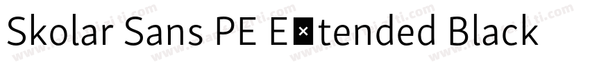 Skolar Sans PE Extended Black Ital字体转换